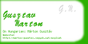 gusztav marton business card